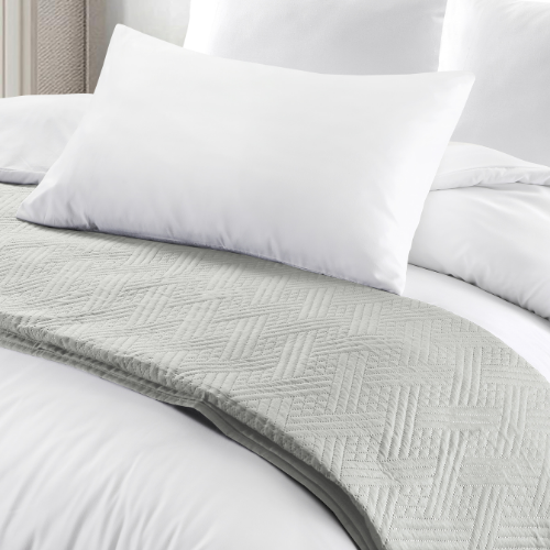 Bed Spread Silver Gray