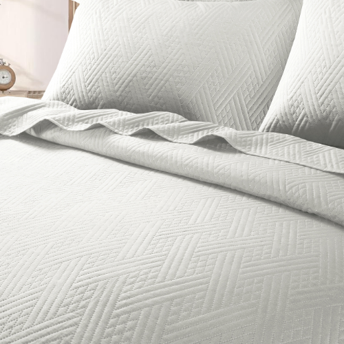 Bed Spread Silver Gray