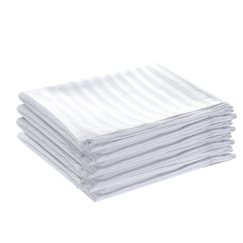 Satin Stripe Pillow Protectors Pack of 4